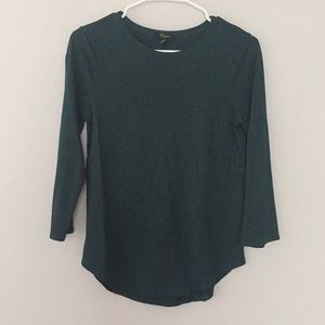 Super Soft Green 3/4 Length Top